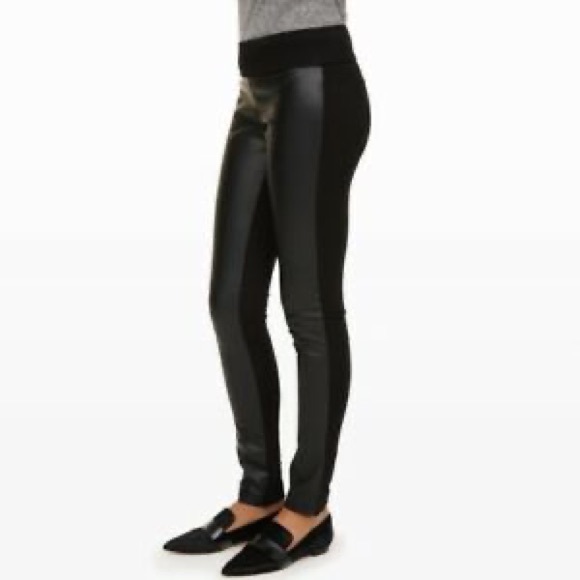 Club Monaco Half Faux Leather Leggings - Picture 2 of 6
